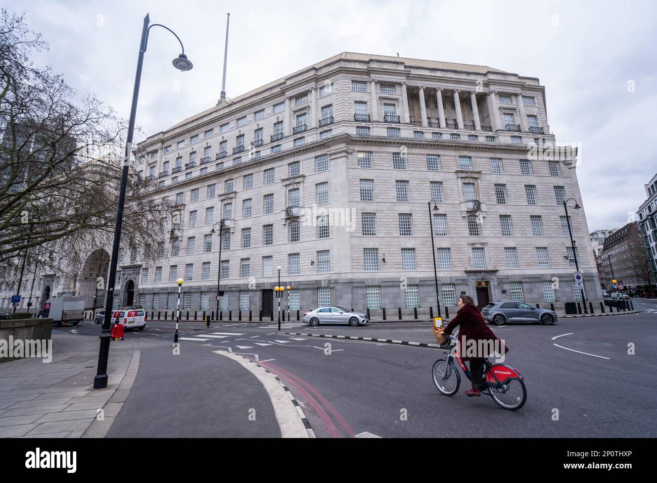 London, UK. 3 March 2023.  A view of Thames House headquarters of MI5 . MI5 agency and intelligence services have been criticised after  an official inquiry a “significant opportunity” was missed to stop the Manchester Arena bombing by Salman Abedi on 22 May 2017  where twenty-three people were killed, including the attacker, and 1,017 were injuredCredit: amer ghazzal/Alamy Live News Stock Photo