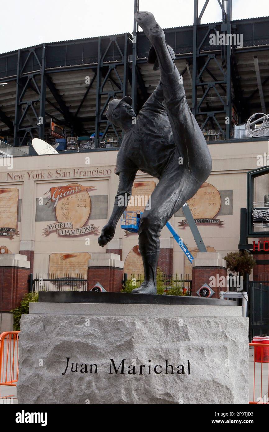 Statue of Juan Marichal during an MLB baseball game between the Los Angeles  Dodgers and the San Francisco Giants Sunday October 2, 2016 at the AT&T  Park in San Francisco Ca. The