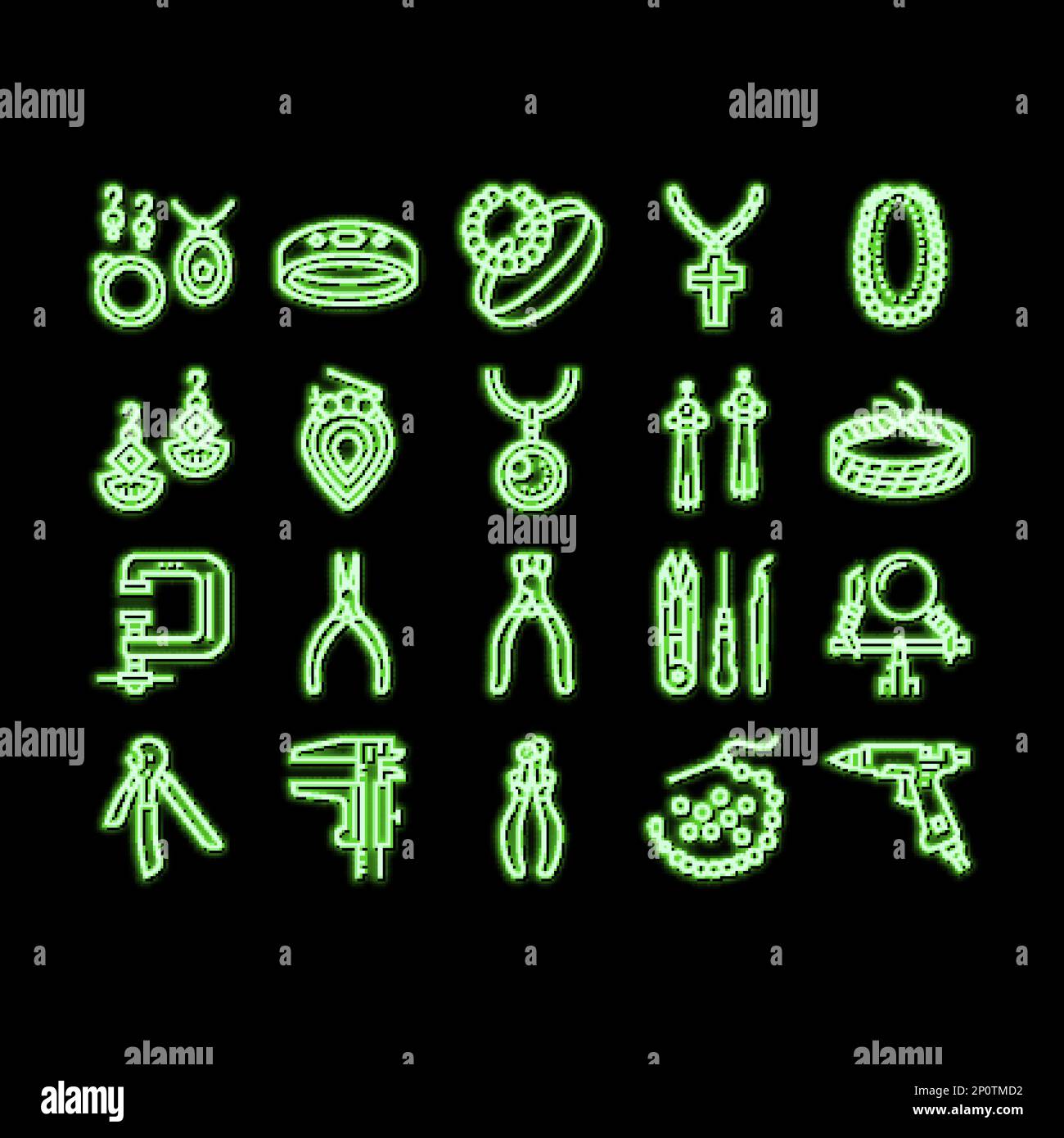 Handmade Jewellery neon glow icon illustration Stock Vector Image & Art ...