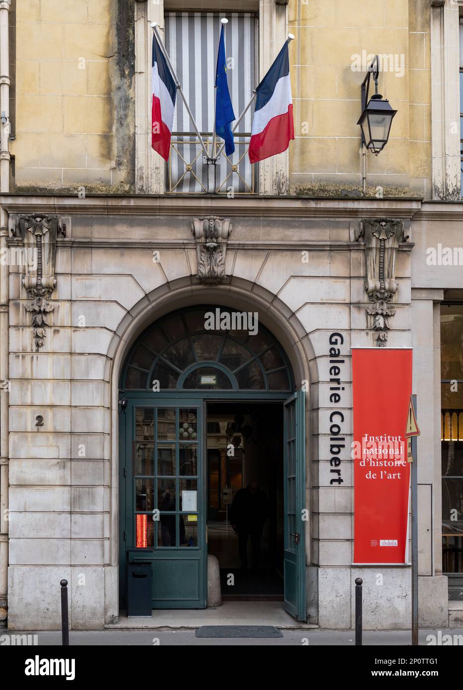Entrance to Colbert Gallery in Paris, France Stock Photo