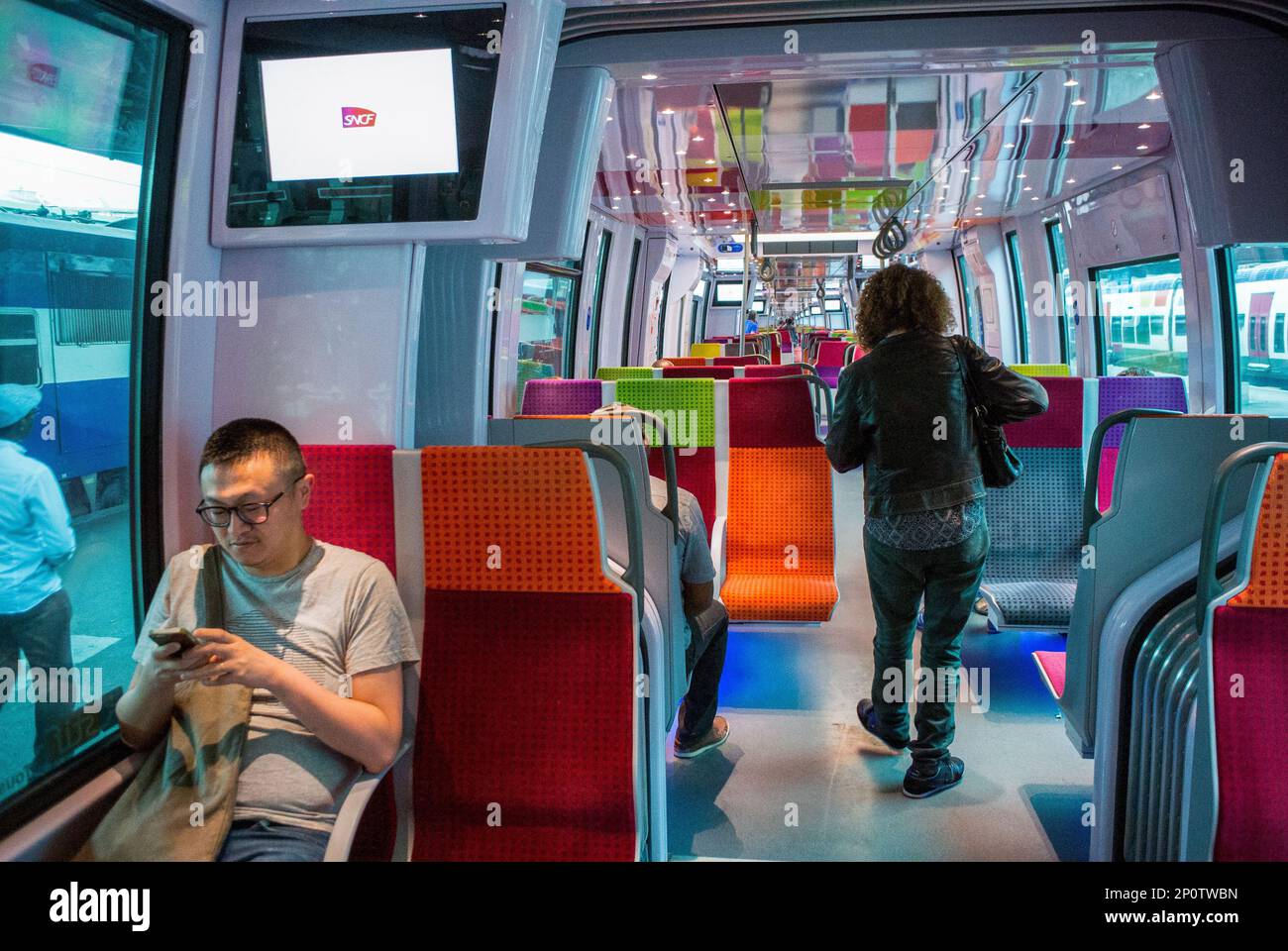 Paris Rer Inside Inside a subway car in paris hi-res stock photography and images - Alamy