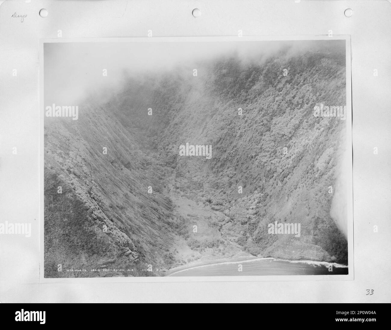 Hawaii - Waipio Valley through Waipio Gulch, Aerial Photograph Stock ...