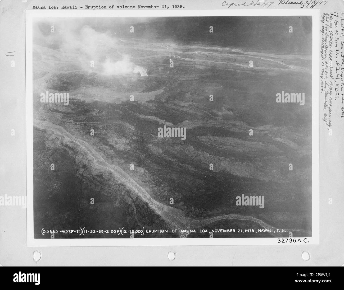 Hawaii Mauna Loa, Aerial Photograph Stock Photo Alamy