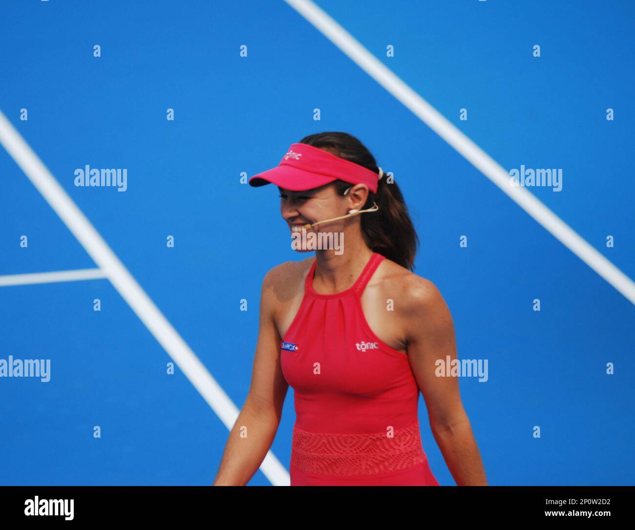 Swiss tennis star Martina Hingis attends a coaching event during the China  Open 2016 tennis tournament in Beijing, China, 2 October 2016.(Imaginechina  via AP Images Stock Photo - Alamy