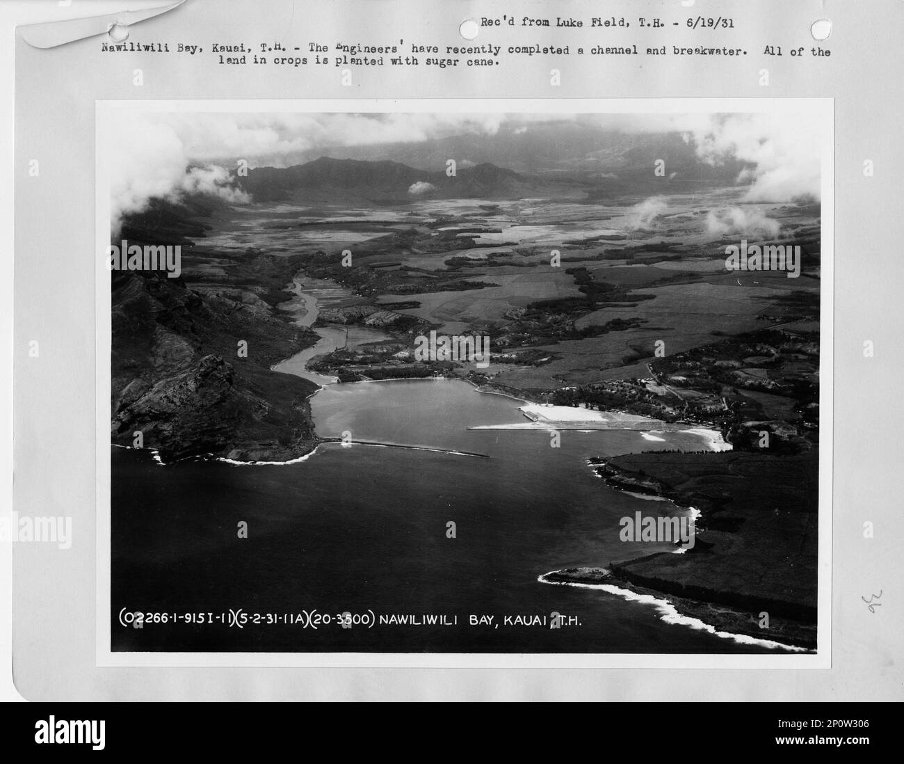 Aerial view of kauai Black and White Stock Photos & Images - Alamy