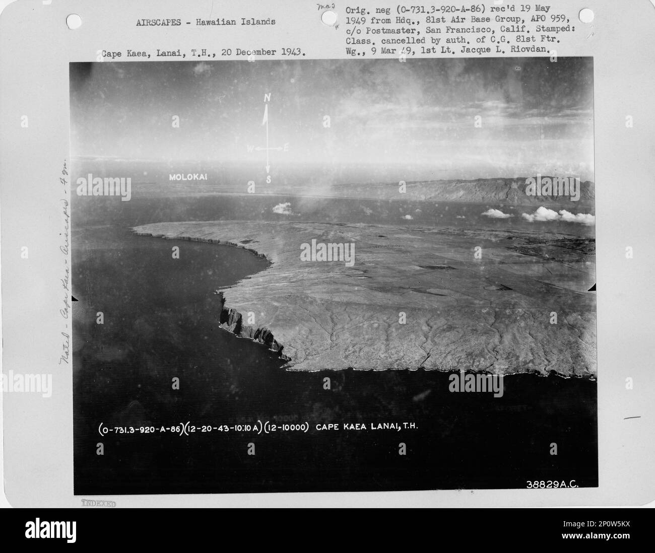 Hawaii Lanai Island, Aerial Photograph Stock Photo Alamy