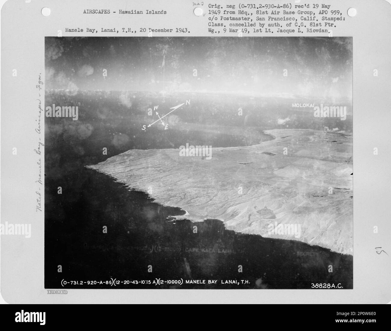 Hawaii Lanai Island, Aerial Photograph Stock Photo Alamy