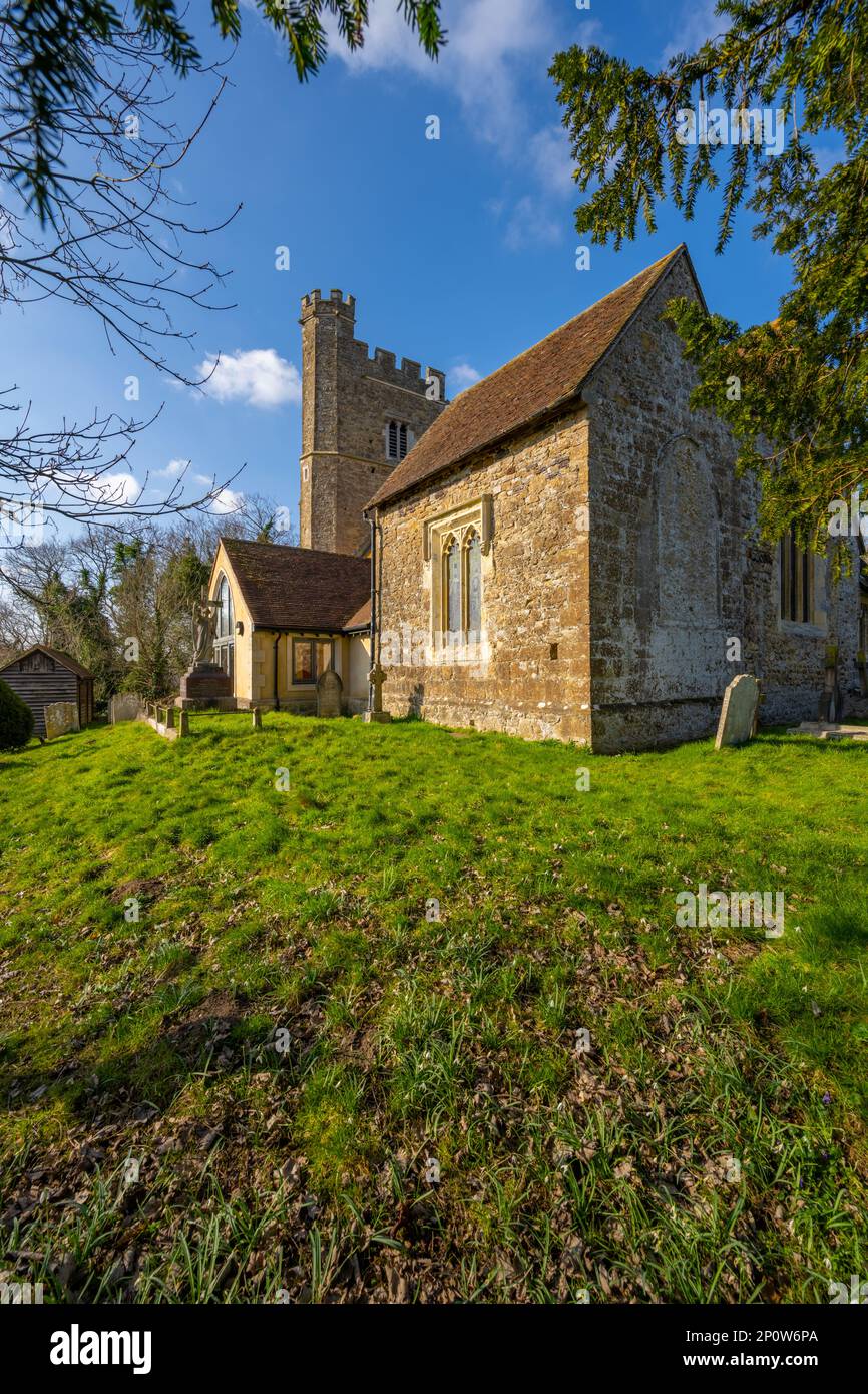 The church of St Margaret in Addington village near West Malling Kent Stock Photo
