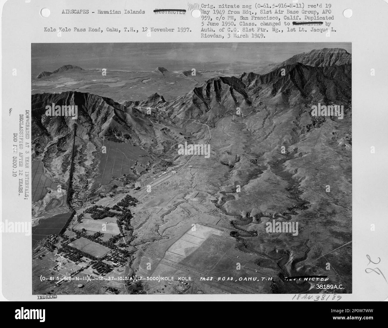 Hawaii Oahu Island, Aerial Photograph Stock Photo Alamy