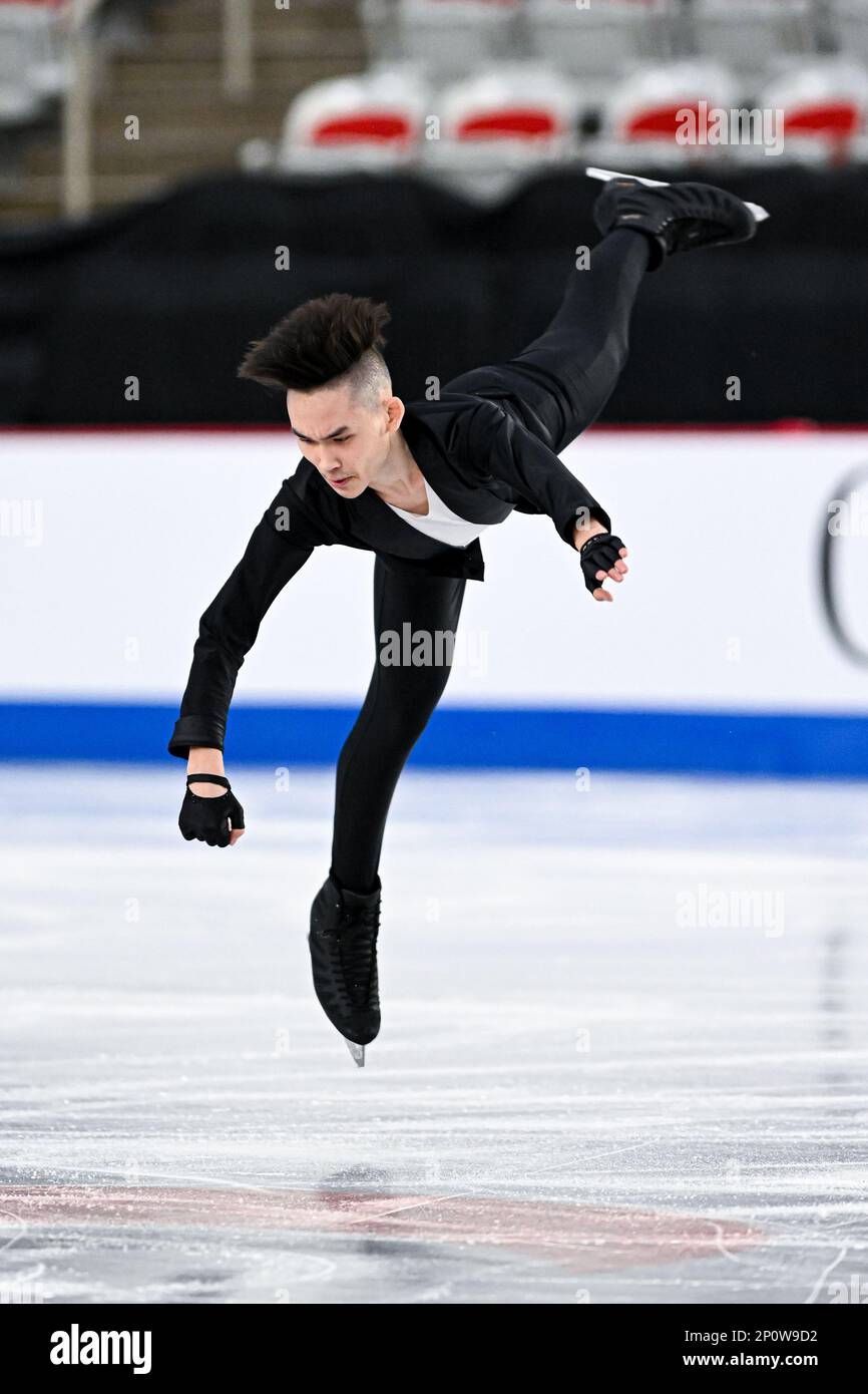 Calgary, Canada. 02/03/2023, Rakhat BRALIN (KAZ), during Junior Men