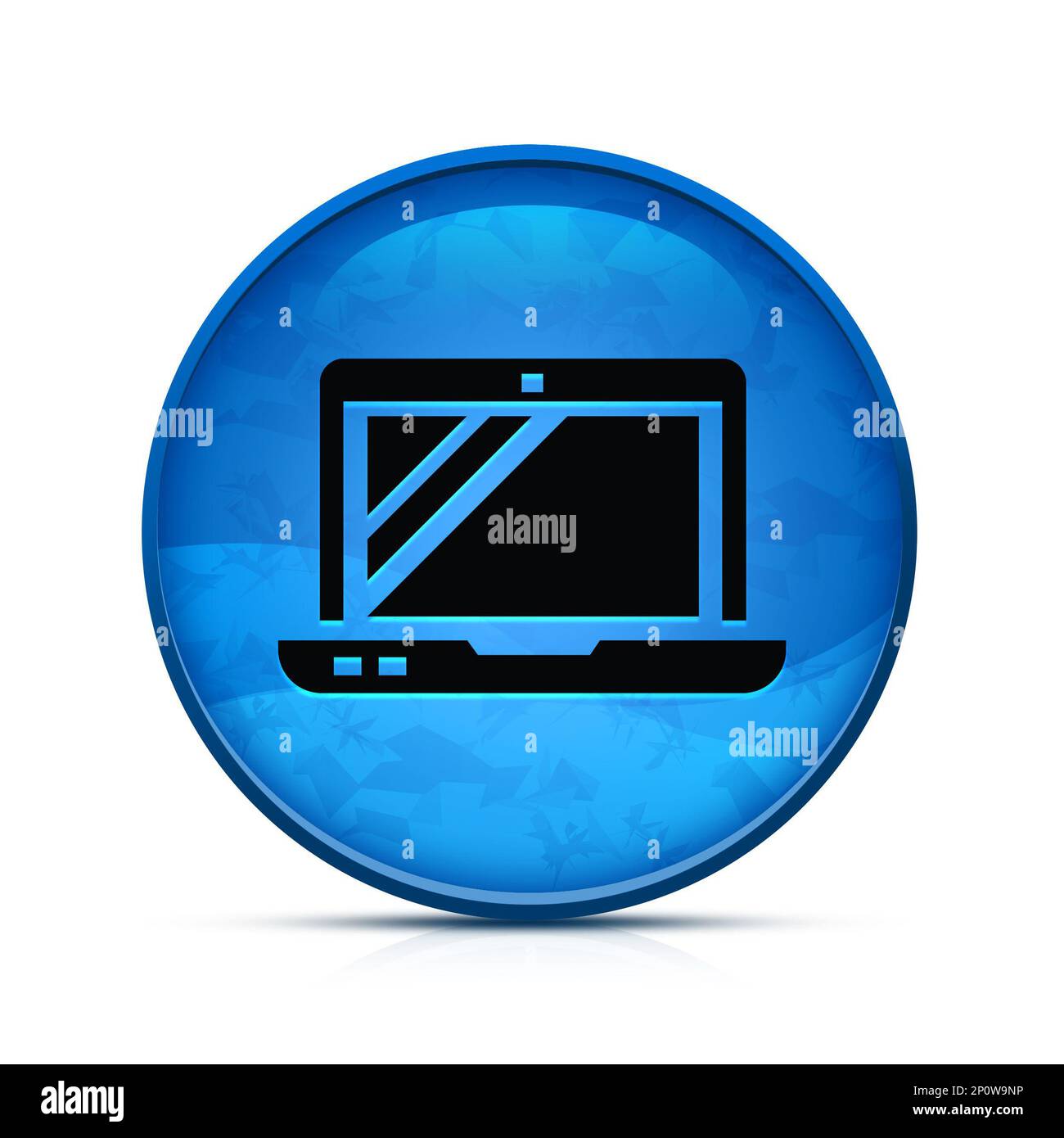 Technical skill icon on classy splash blue round button Stock Photo