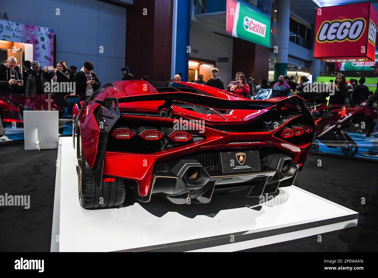 Supercars exhibited at Toronto Metro Convention Centre Stock Photo