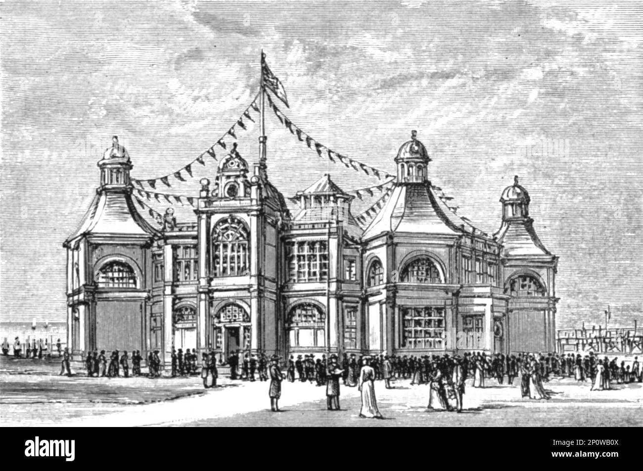 ''The Church Congress at Ryhl, North Wales and Views in the Neighbourhood; The New Pier Paviliion', 1891. From &quot;The Graphic. An Illustrated Weekly Newspaper&quot;, Volume 44. July to December, 1891. Stock Photo