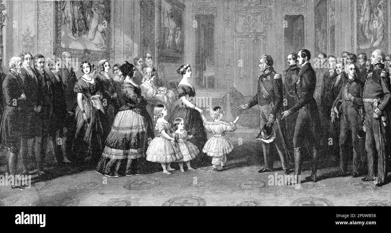 ''H.R.H. The Prince of Wales, at Her Majesty's Reception of King Louis Philippe in Windsor Castle, October 8, 1844; after F. Winterhalter', 1891. From &quot;The Graphic. An Illustrated Weekly Newspaper&quot;, Volume 44. July to December, 1891. Stock Photo