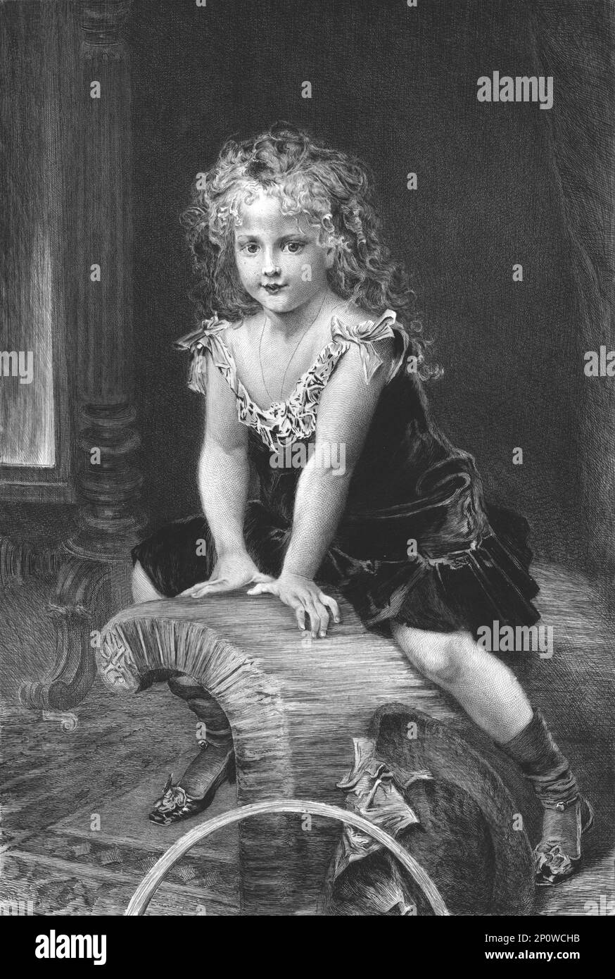 Women with curly hair and horse Black and White Stock Photos &amp; Images ...