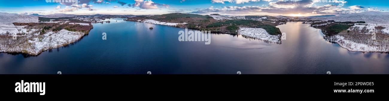 Aerial view of Glendowan, Lough Gartan, County Donegal - Ireland. Stock Photo