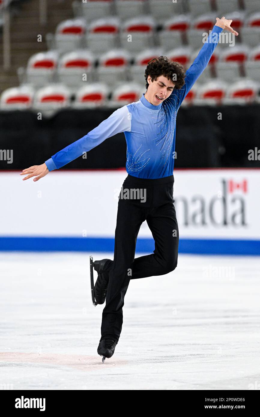 Calgary, Canada. 02/03/2023, Nikolaj MEMOLA (ITA), during Junior Men