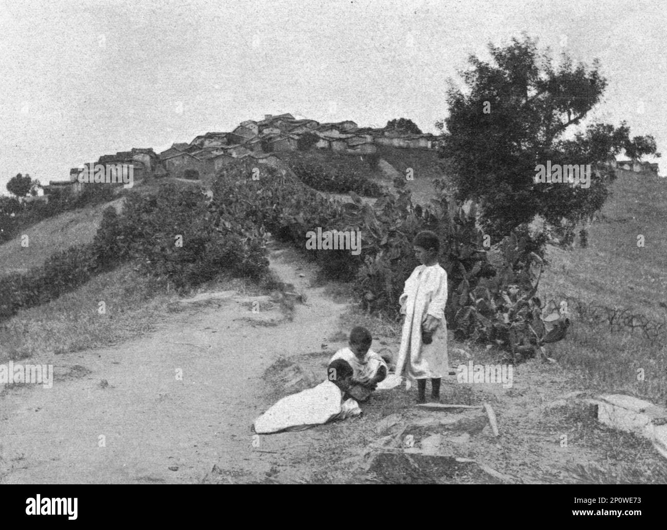 ''Un village kabyle; Afrique du nord', 1914. From &quot;Grande Geographie Bong Illustree&quot;, 1914. Stock Photo