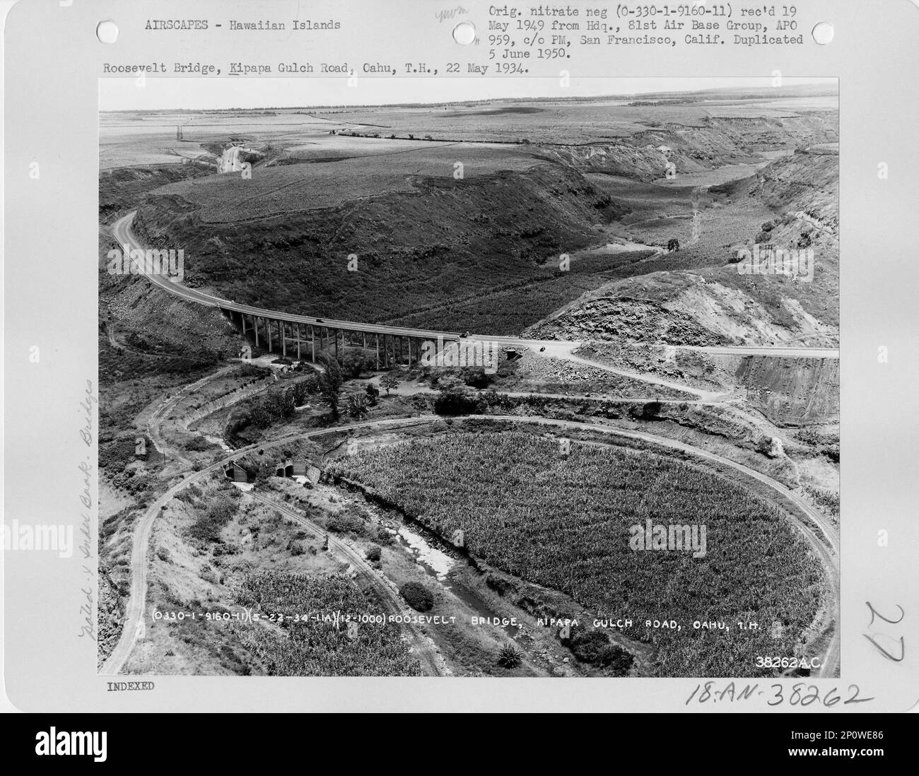 Hawaii Kipapa Gulch, Aerial Photograph Stock Photo Alamy