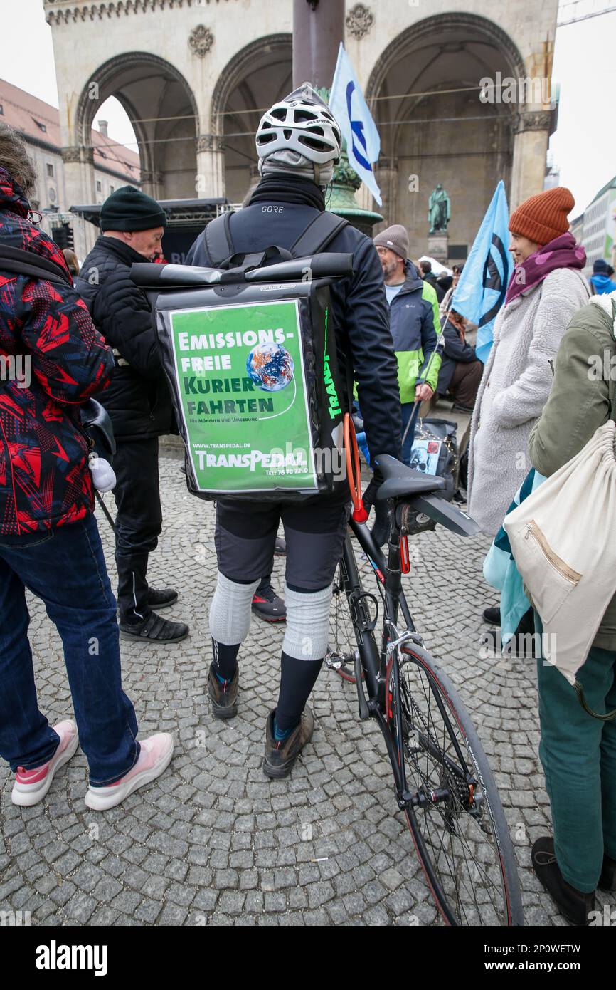Munich, Germany. 3rd Mar, 2023. Friday for Future Munich: Climate activists demand urgent action in Munich - calling on German government to achieve climate neutrality goals by 2025. Credit: Valerio Agolino / Alamy Live News Stock Photo
