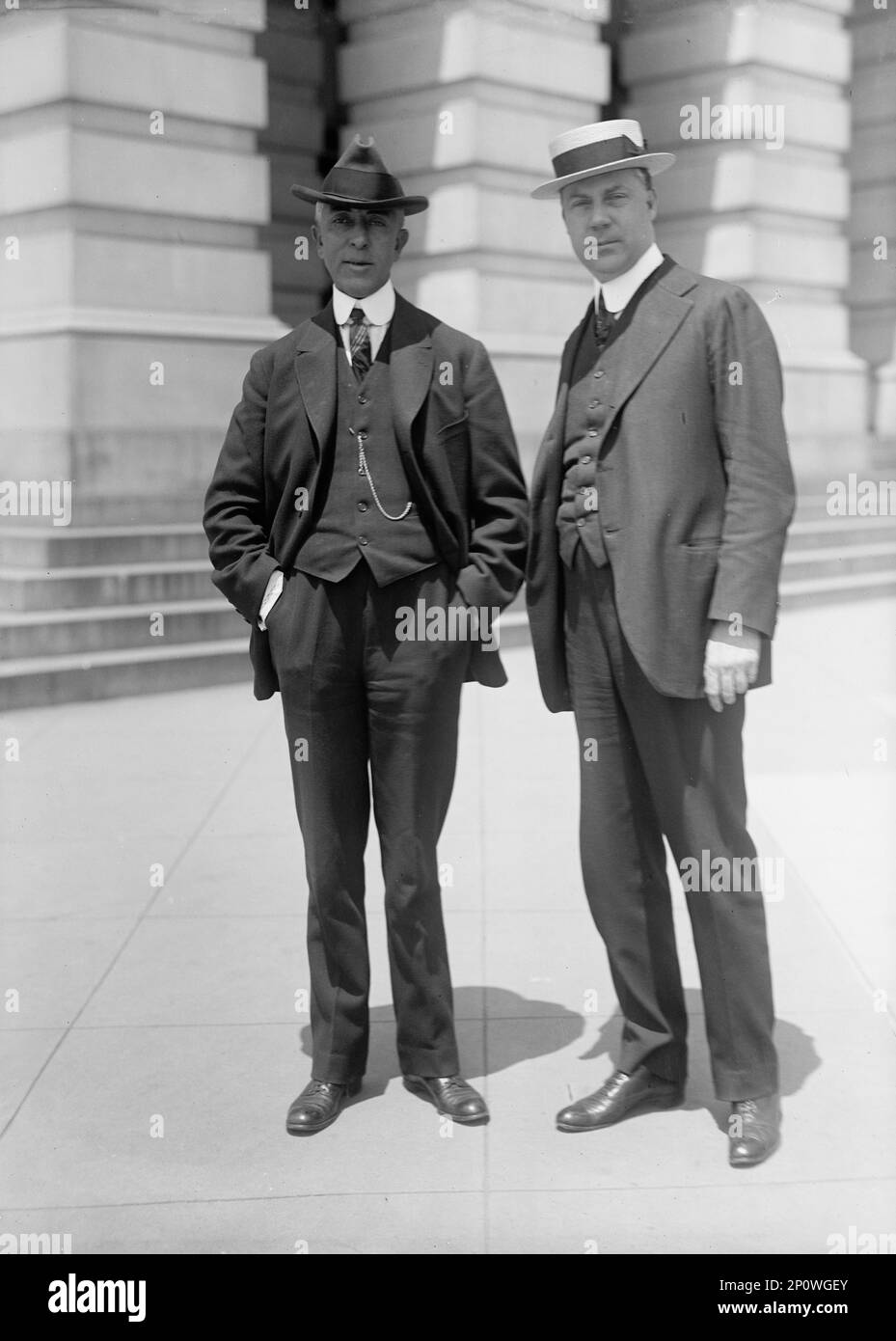 John Eversman, Newspaperman, Right, with Slemp, 1913 Stock Photo