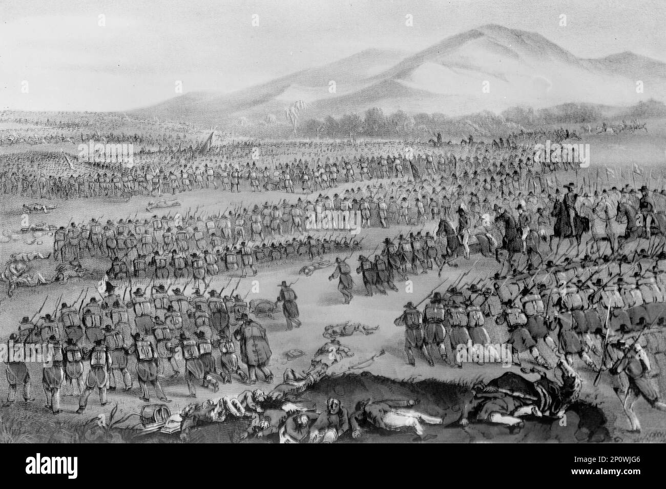 Flight of The Mexican Army at The Battle of Buena Vista, Feb. 23, 1847 ...
