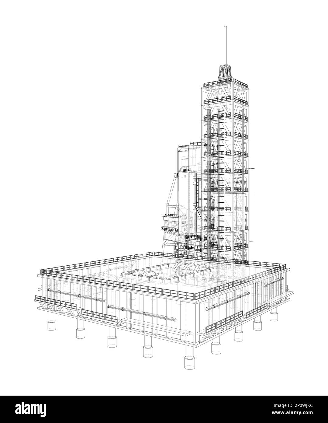 Launch pad whithout Space Rocket Stock Photo Alamy