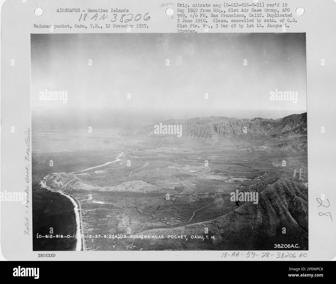 Hawaii Waianae, Aerial Photograph Stock Photo Alamy