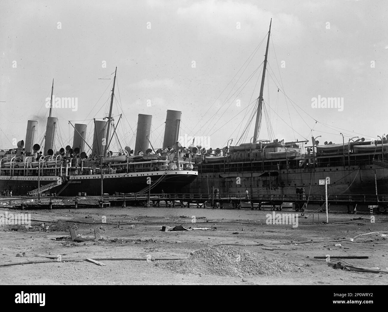 German Ships, Interned Ships, 1916. First World War, USA Stock Photo ...