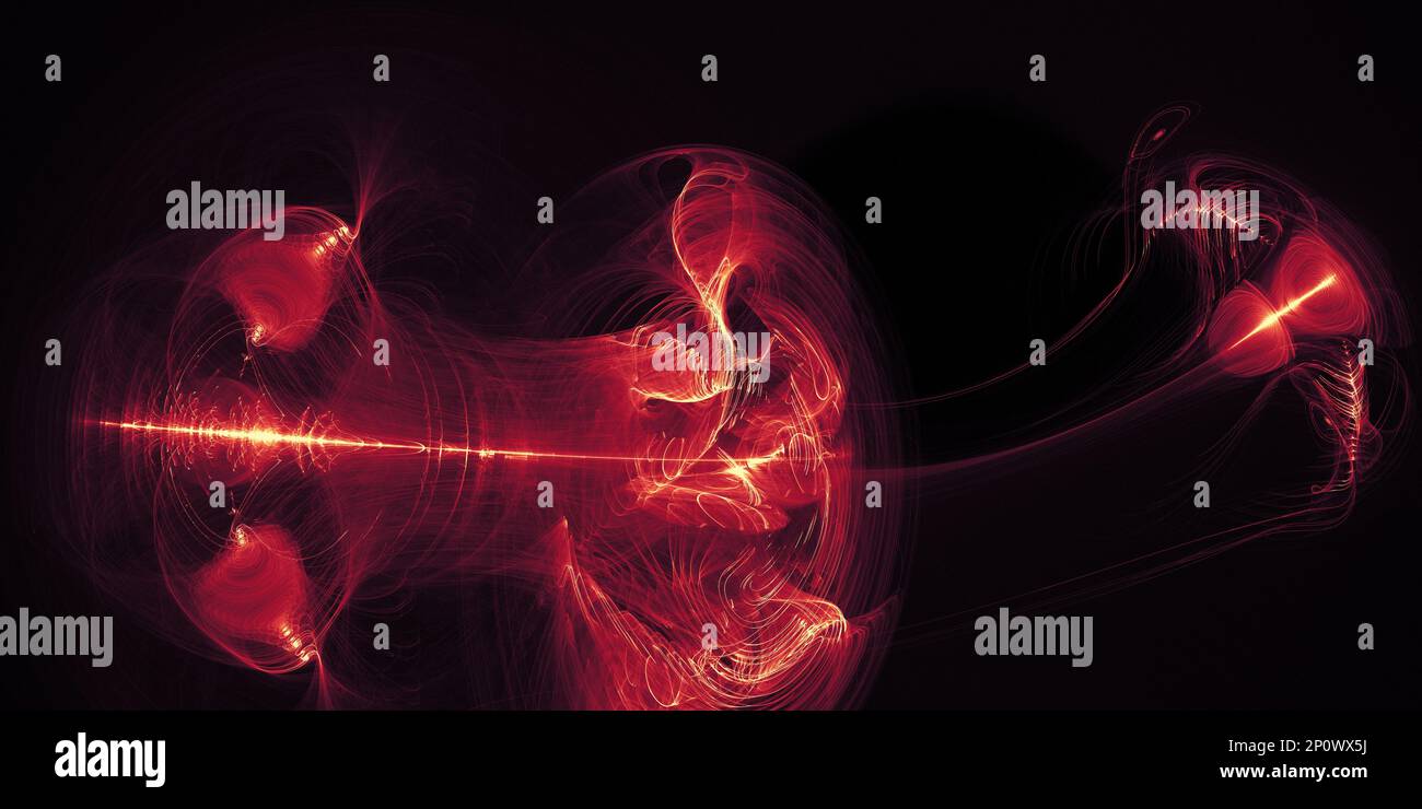 Glint cosmic rays. Neon wind lines. Detailed fractal graphics. Glow