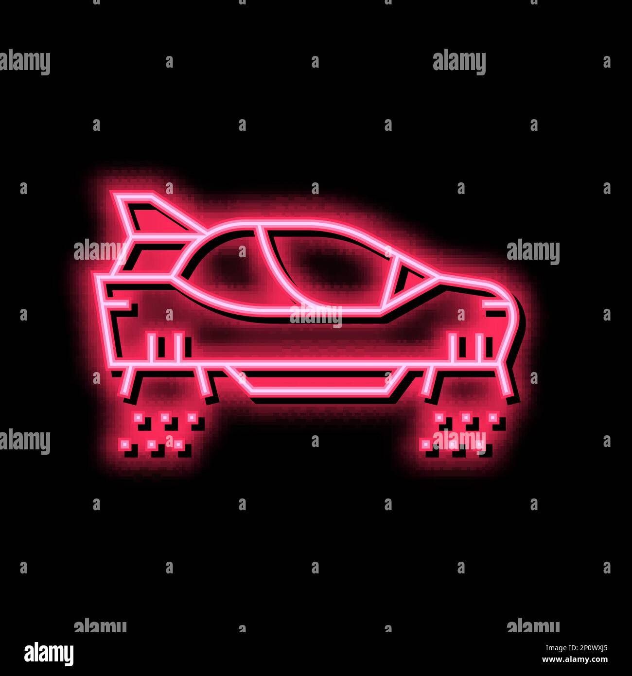 flying car neon glow icon illustration Stock Vector Image & Art - Alamy