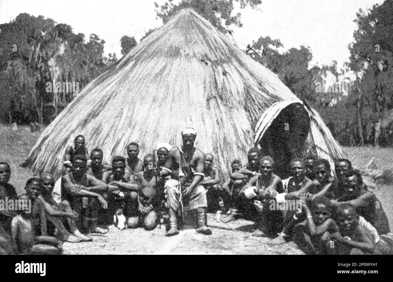 ''Indigenes des bords du Tanganyika; Afrique Australe', 1914. From &quot;Grande Geographie Bong Illustree&quot;, 1914. Stock Photo