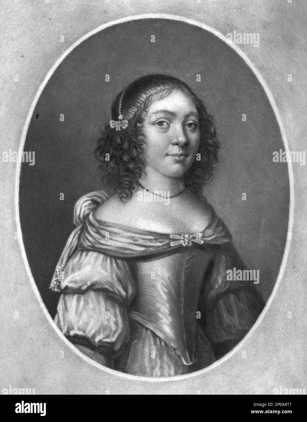 'Charlotte Stanley, Countess of Derby; Obit 1663, buried at Ormskirk', 1810. From From &quot;Portraits of characters illustrious in British History from the beginning of the reign of Henry the Eighth to the end of the reign of James the Second&quot; [Samuel Woodburn, London, 1815]. Stock Photo