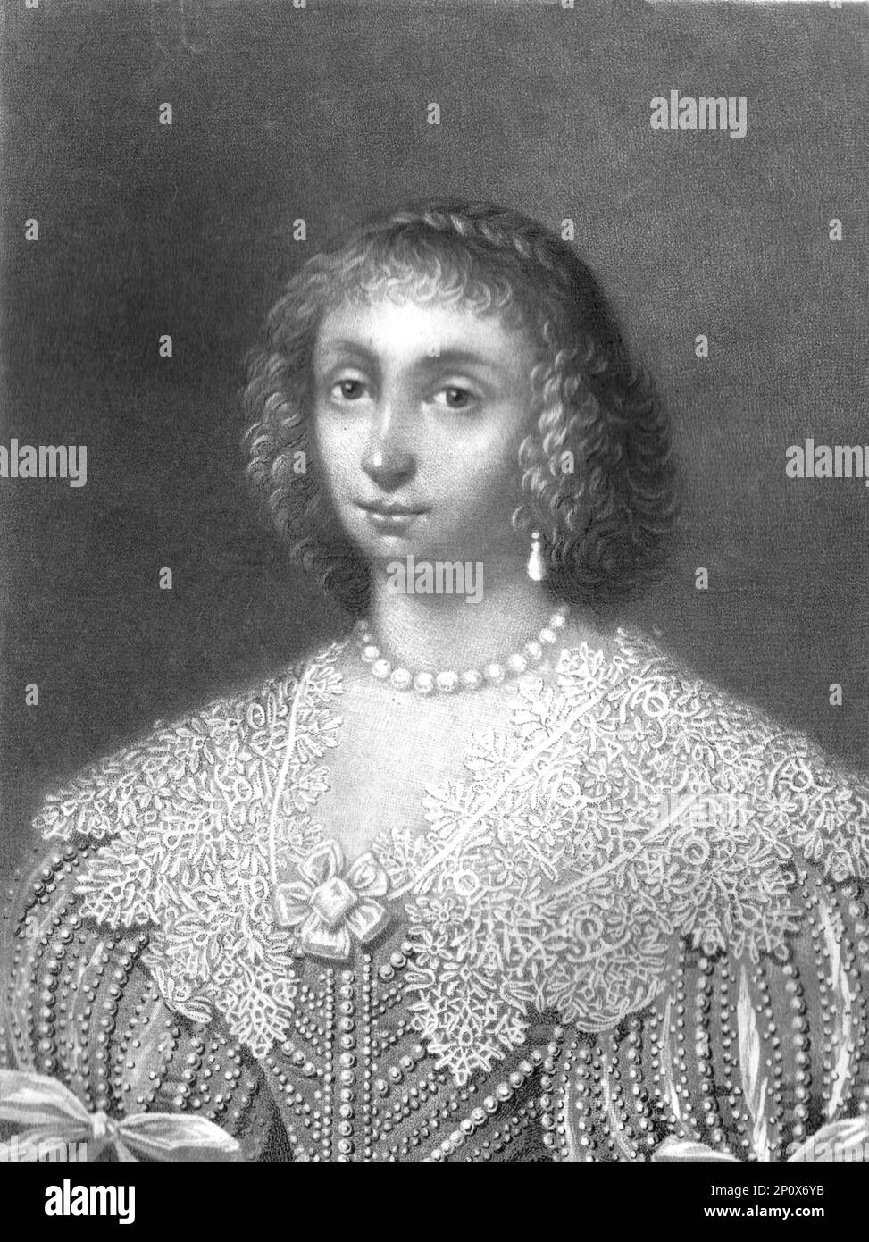 'Leticia, Viscountess Falkland; Obit 1646', 1811. From From &quot;Portraits of characters illustrious in British History from the beginning of the reign of Henry the Eighth to the end of the reign of James the Second&quot; [Samuel Woodburn, London, 1815]. Stock Photo