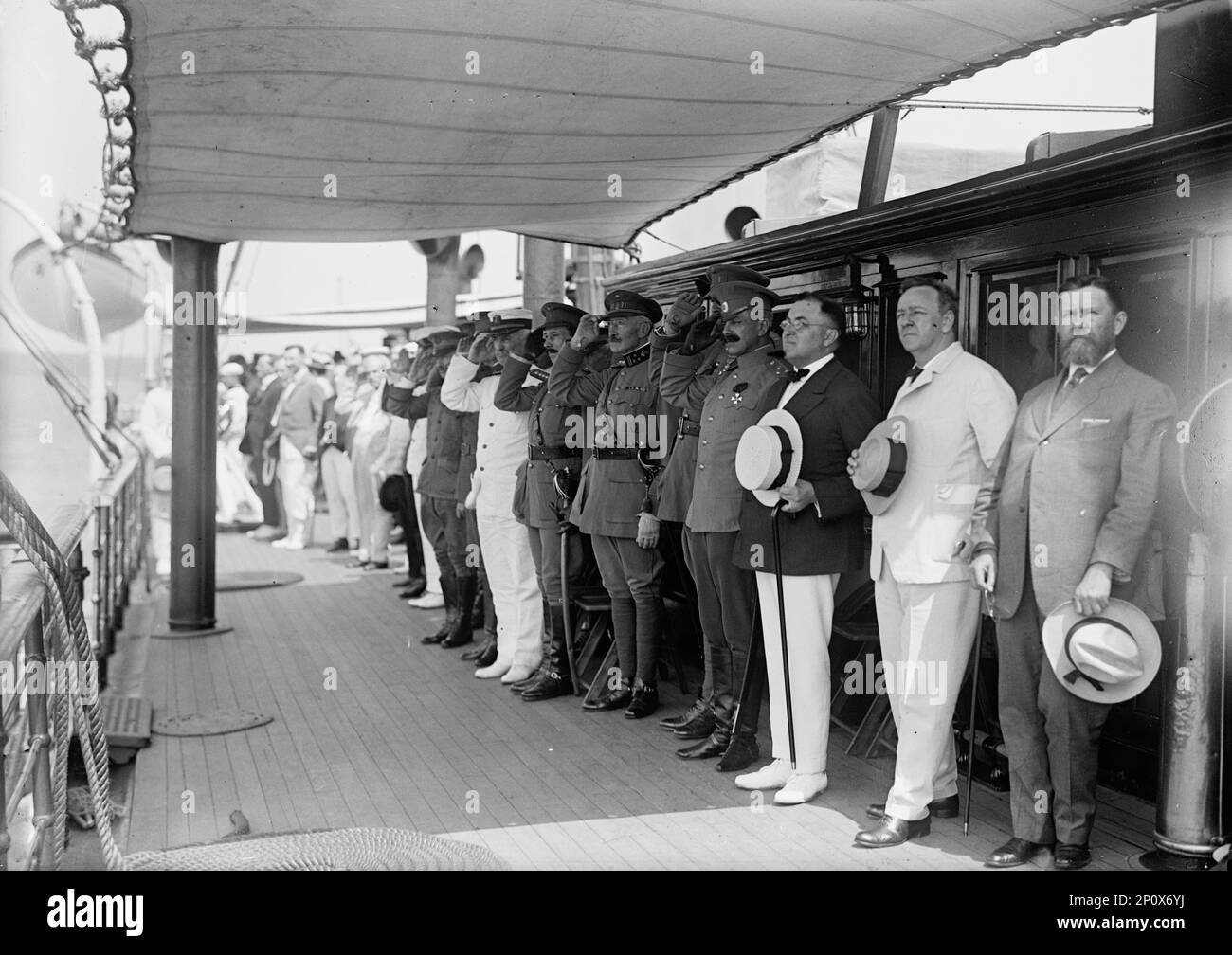 Josephus Daniels in Group On Ship, 1917 or 1918. Josephus Daniels