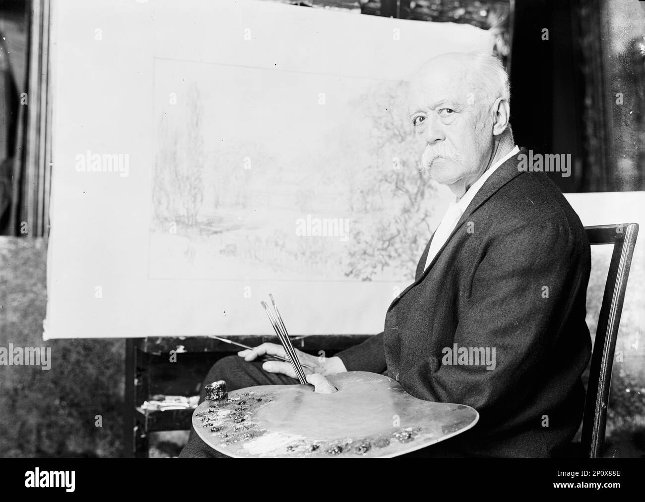 John Ross Key, Artist, 1914 Stock Photo Alamy