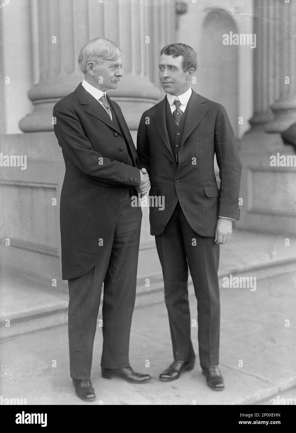 Thomas Riley Marshall, Vice President of The United States, (left), 1914. Governor of Indiana, 1909-1913; US Vice President 1913-1921. Stock Photo