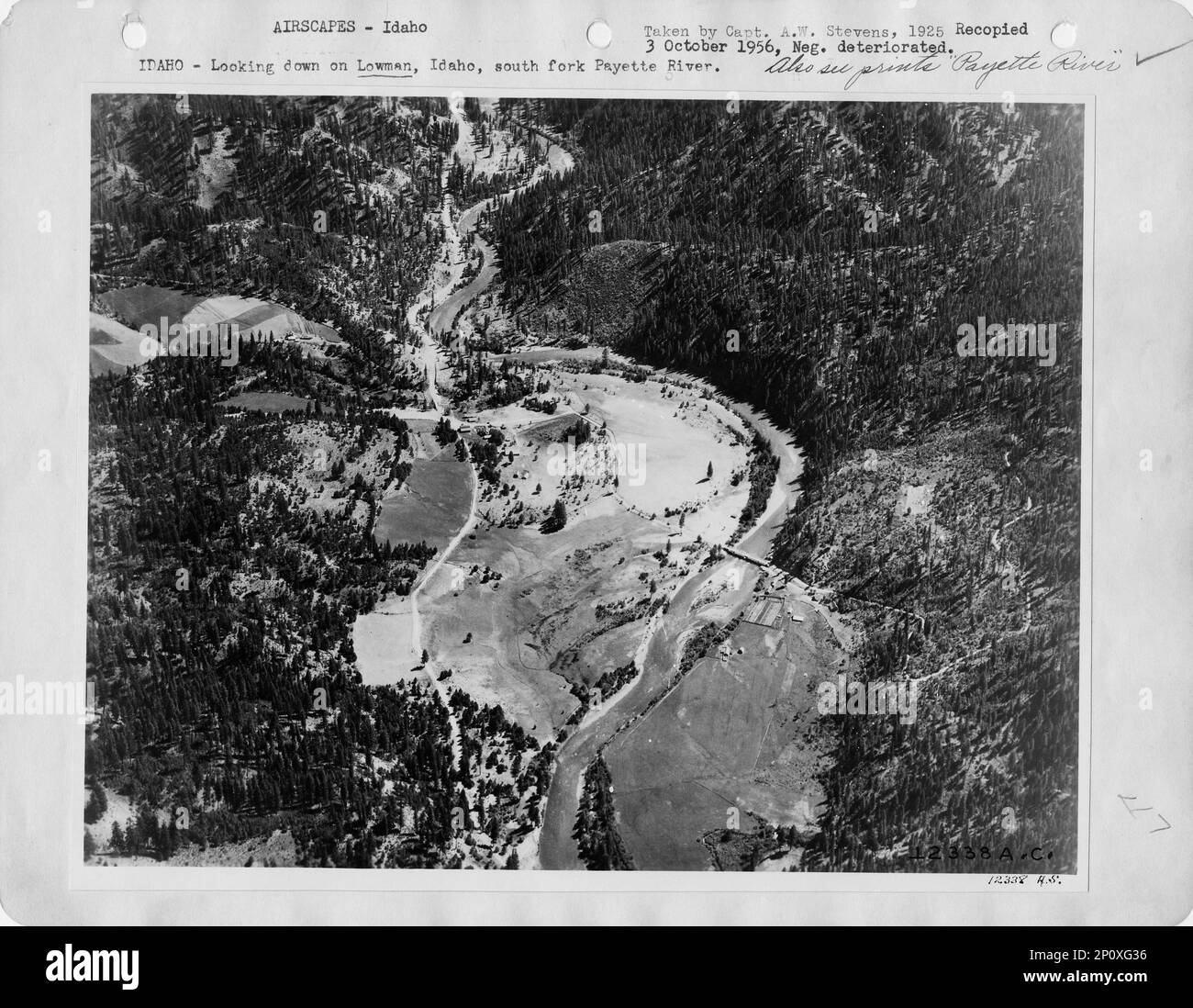 Idaho Lowman through Orofino, Aerial Photograph Stock Photo Alamy