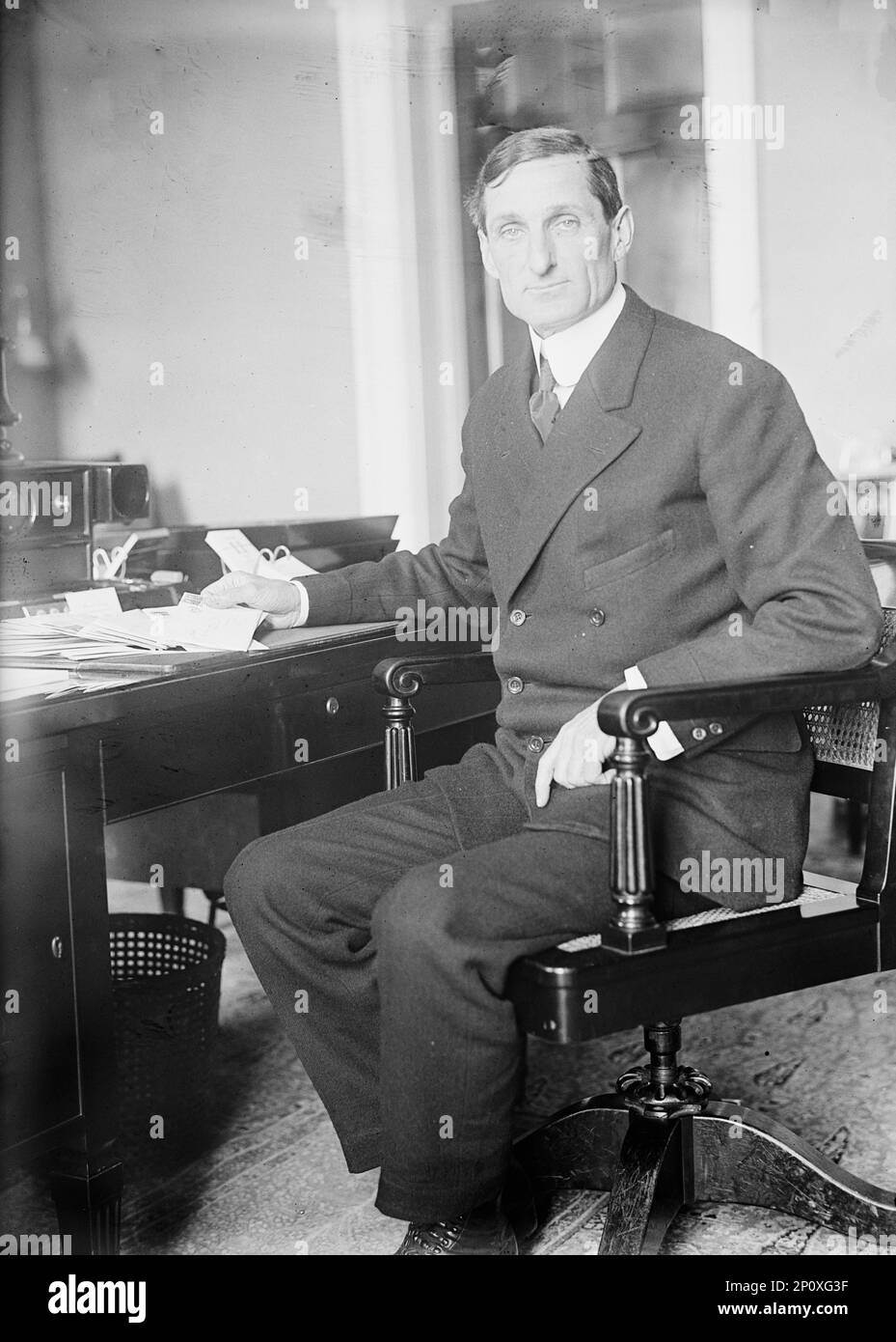 William Gibbs McAdoo, Secretary of The Treasury, at Desk, 1913. Treasury Secretary 1913-1921. Stock Photo