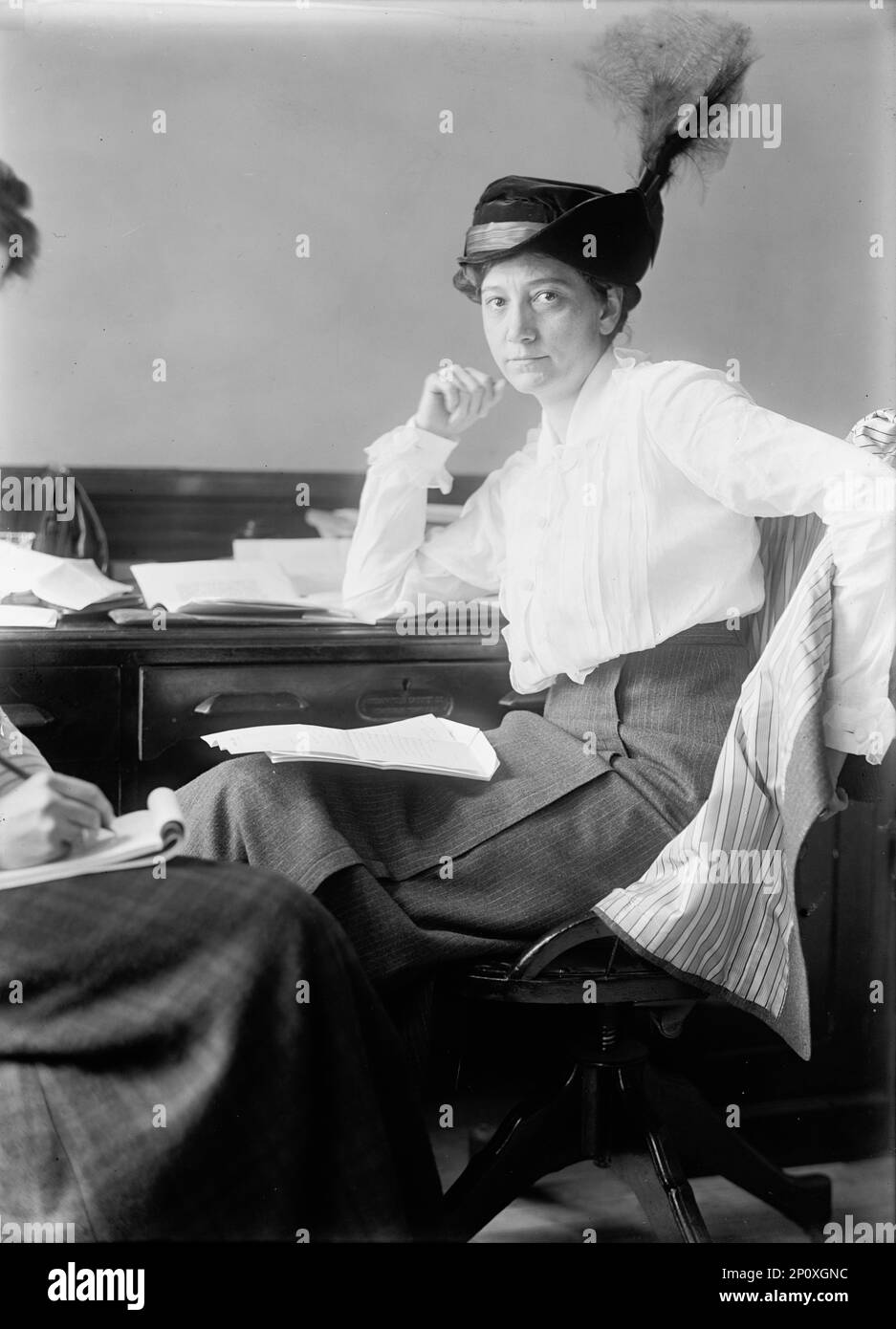 Mrs. Medill McCormick, (Ruth Hanna), at Desk, 1914. American politician, activist, and publisher. Stock Photo
