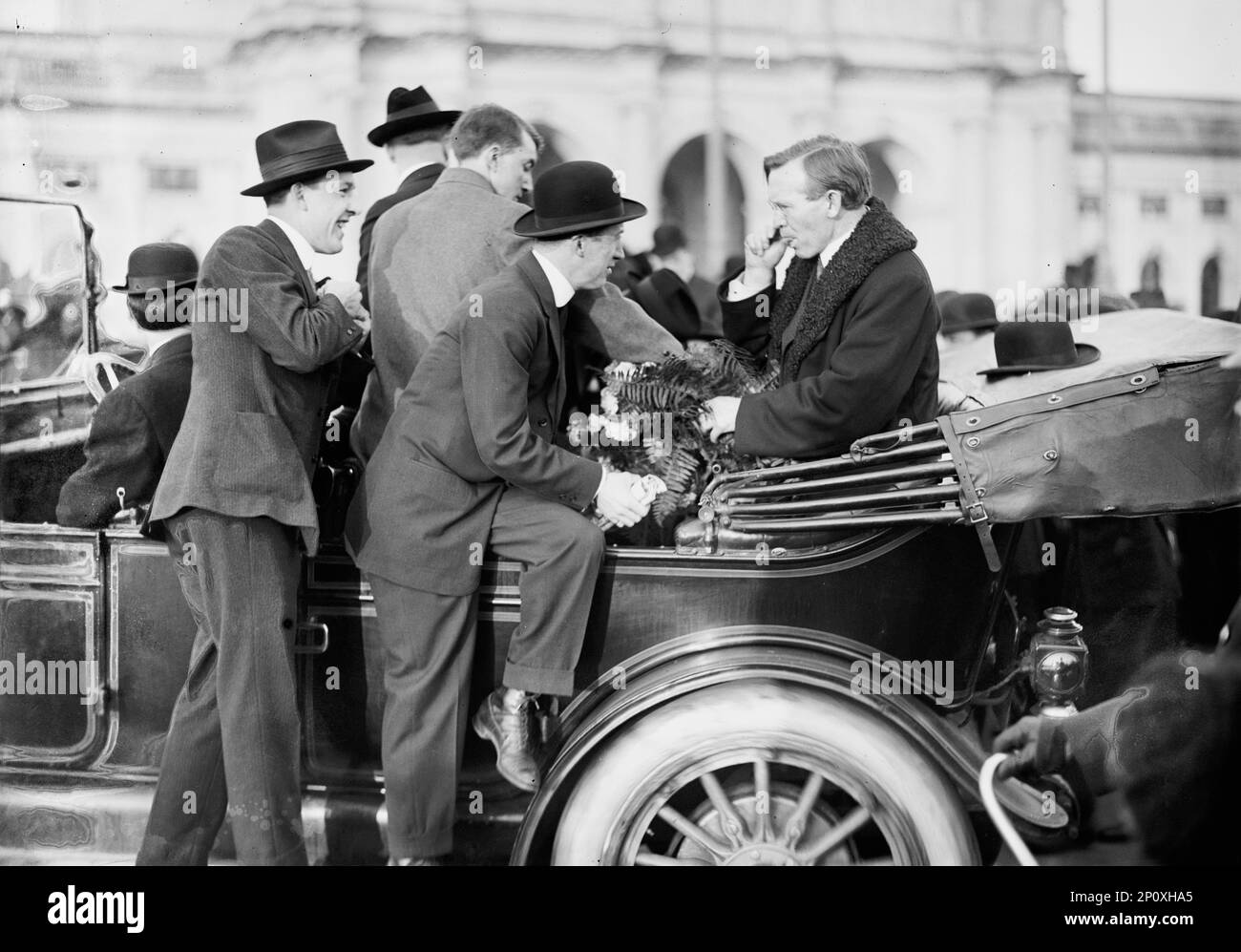 'Butch' McDevitt, 'Congressman For A Day' from Pennsylvania, in Auto, 1914. [Millionaire for a Day?]. Stock Photo