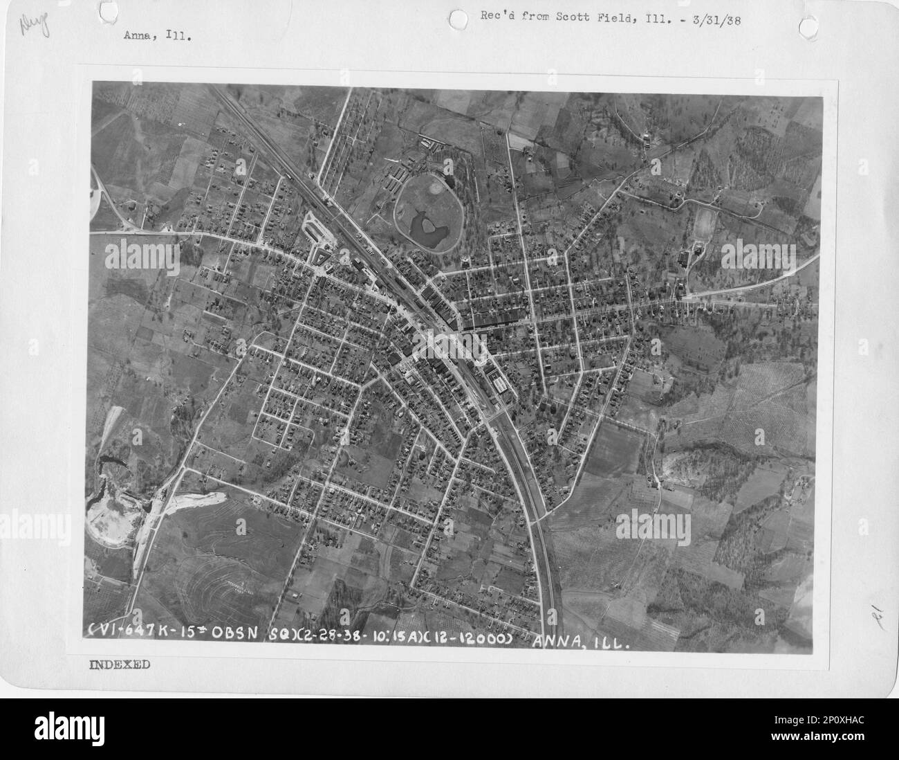 Illinois Anna, Aerial Photograph Stock Photo Alamy