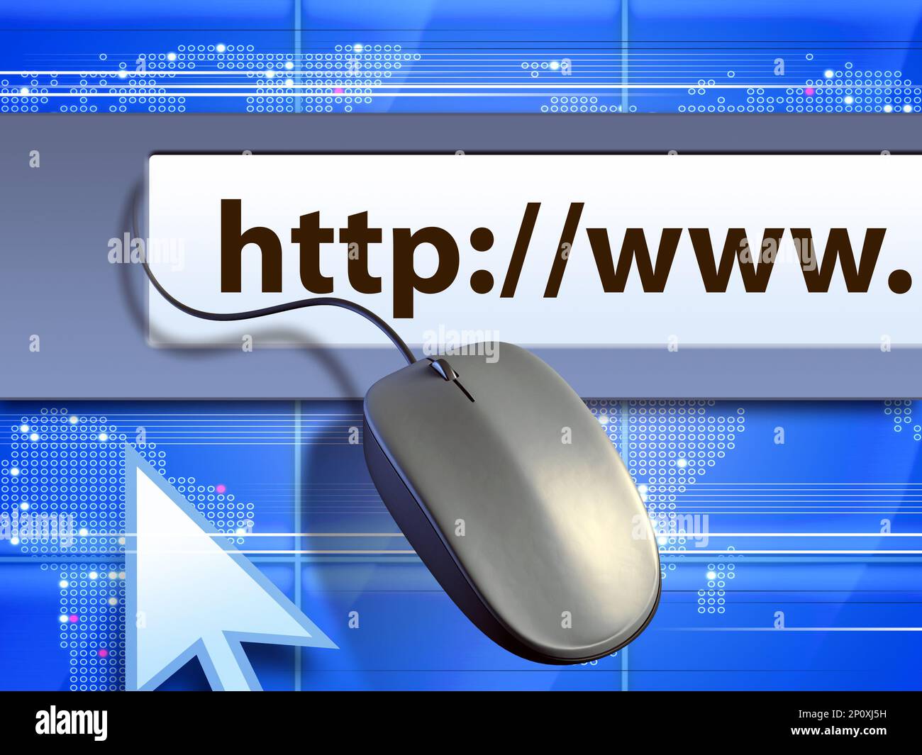 Interface tools used for navigation. Digital illustration