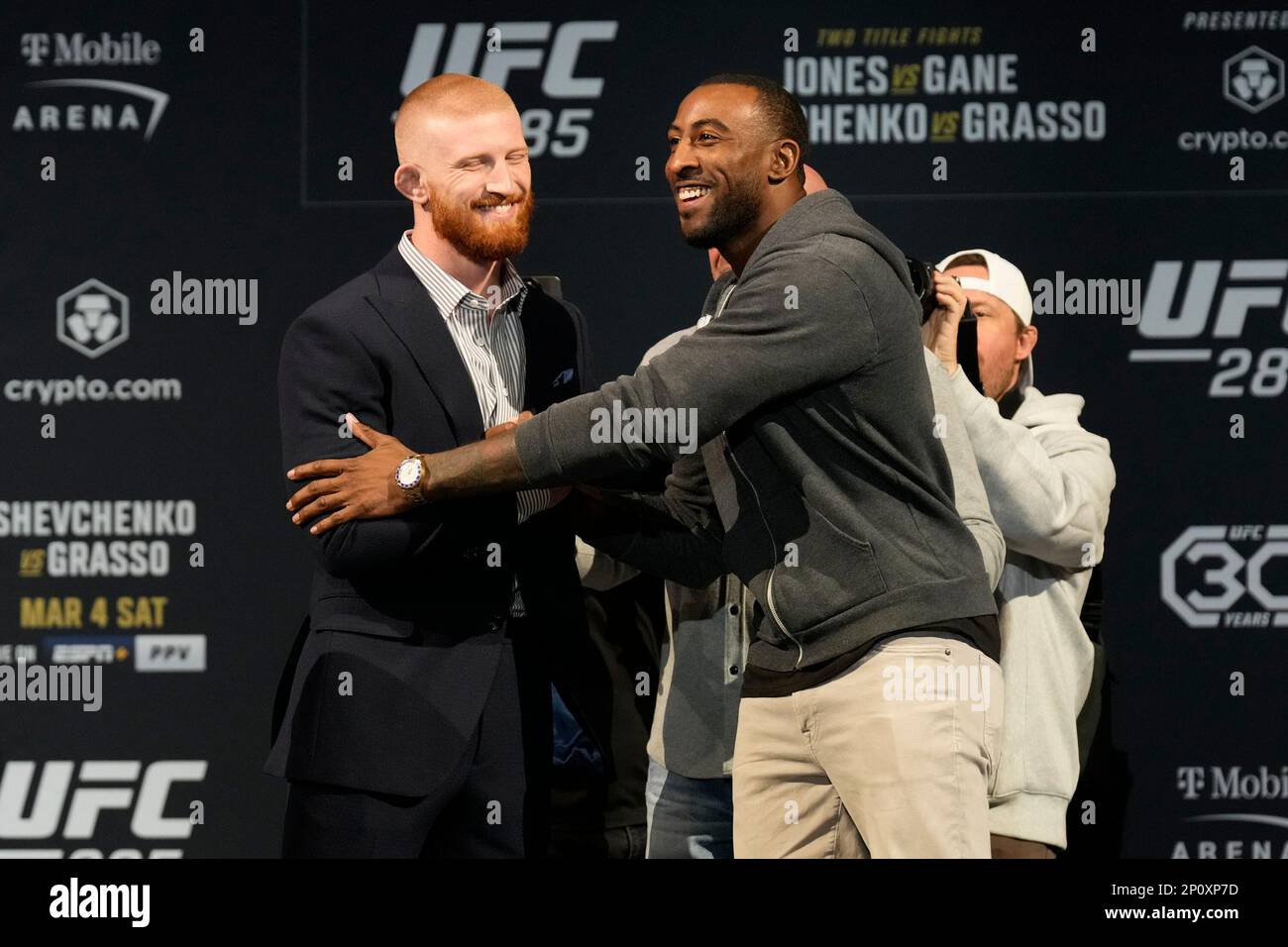 LAS VEGAS, NV March 2 (L) Bo Nickal and Jamie Pickett faceoff on