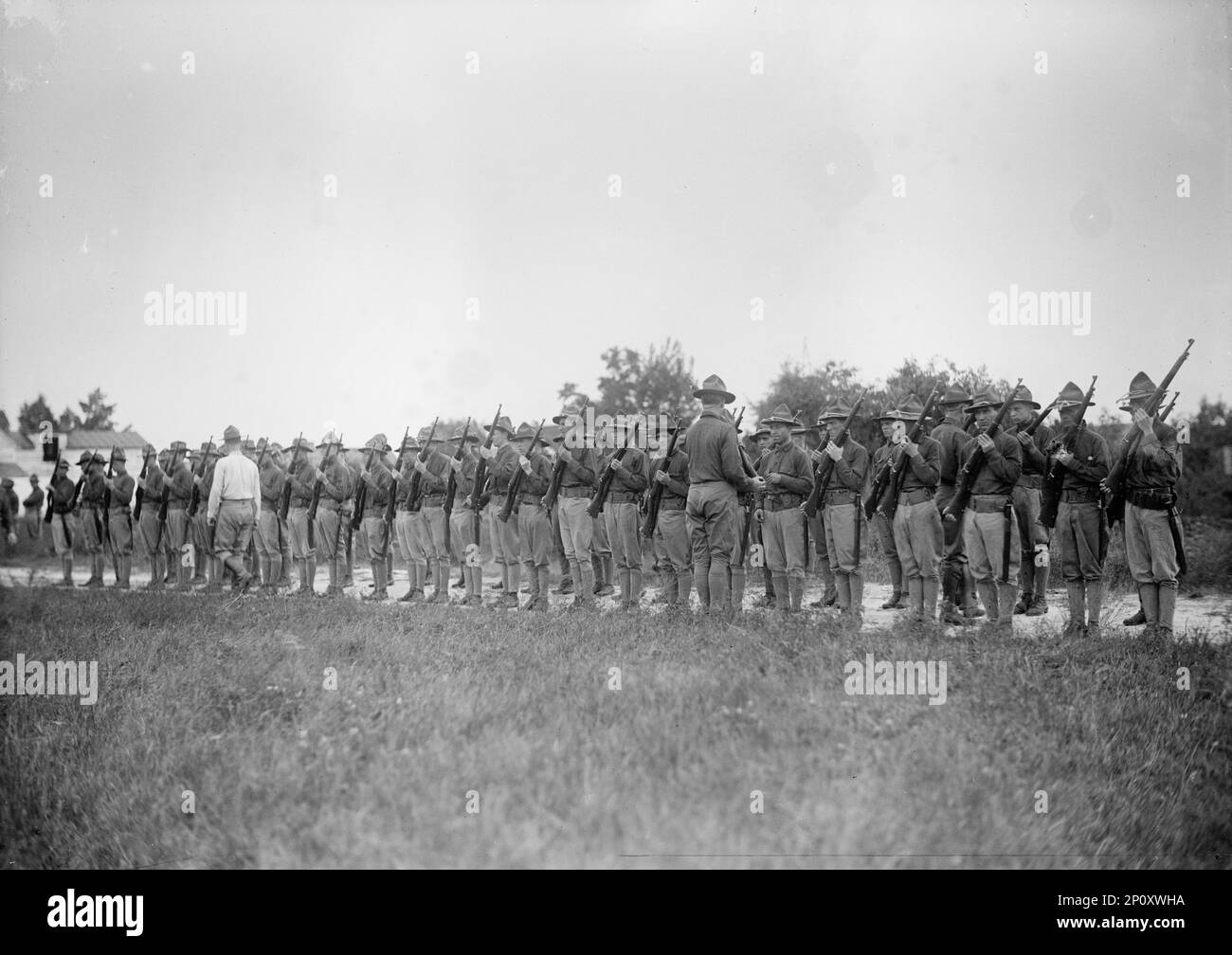 National Guard of Washington D.C. - Drill, 1915. Stock Photo