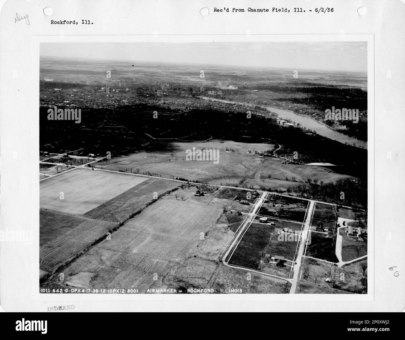 Illinois Red Bud through Rockford, Aerial Photograph Stock Photo Alamy