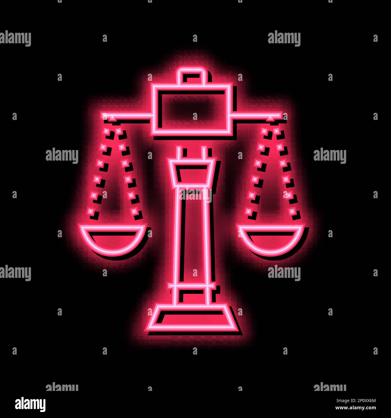 justice scales neon glow icon illustration Stock Vector Image & Art - Alamy