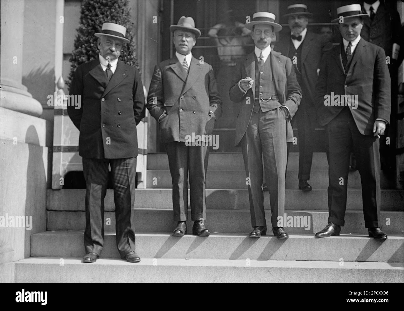 Netherlands Mission To The U.S. - Joost Vollenhoven; A.J. Von Eald; J.B. Von Der Hooven Von Oordt, 1917. Stock Photo