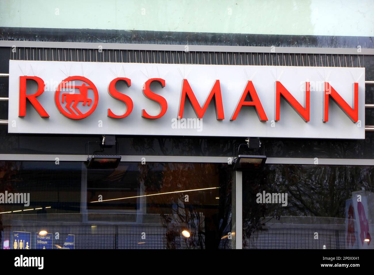 Entrance of a Rossmann Store. The Rossmann GmbH commonly known as Rossmann  Drogeria Parfumeria Cosmetic Shop is the second largest drugstore chain bas  Stock Photo - Alamy