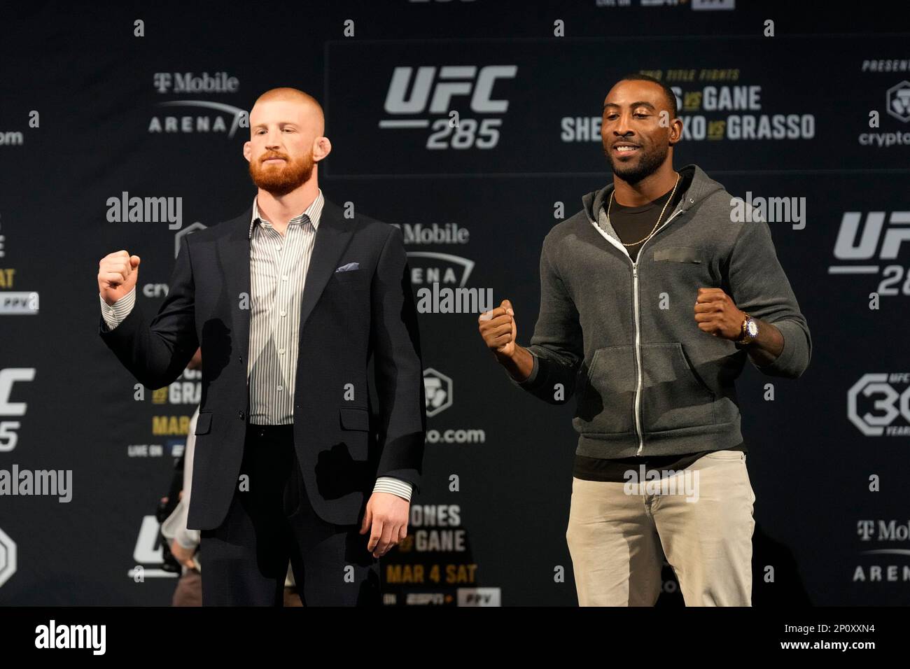 LAS VEGAS, NV March 2 (L) Bo Nickal and Jamie Pickett faceoff on